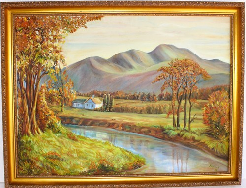 Vintage oil painting - vintage,