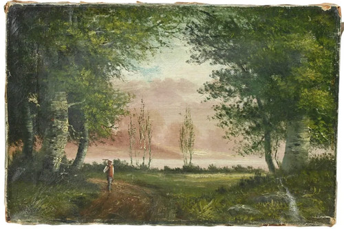19th century antique landscape - 19th,